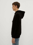 Saint Laurent Hooded Burnt Out Velvet Sweater