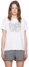 GANNI White Love Cats T-Shirt
