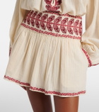 Marant Etoile Picadilia embroidered cotton miniskirt