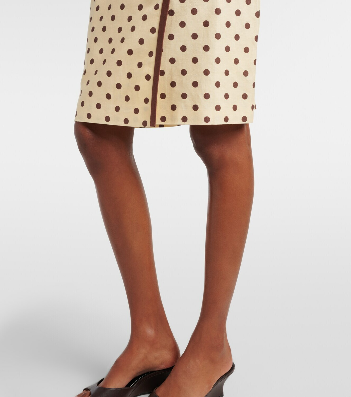 Posse Bowie linen and cotton wrap skirt