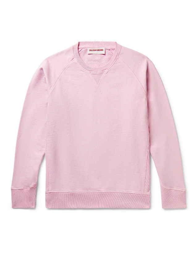 Photo: Orlebar Brown - Watkins Garment-Dyed Cotton-Jersey Sweatshirt - Pink