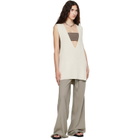 Rick Owens Off-White Tower Wool Knit V Neck Vest