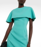 Emilia Wickstead Blaine cape cloqué midi dress