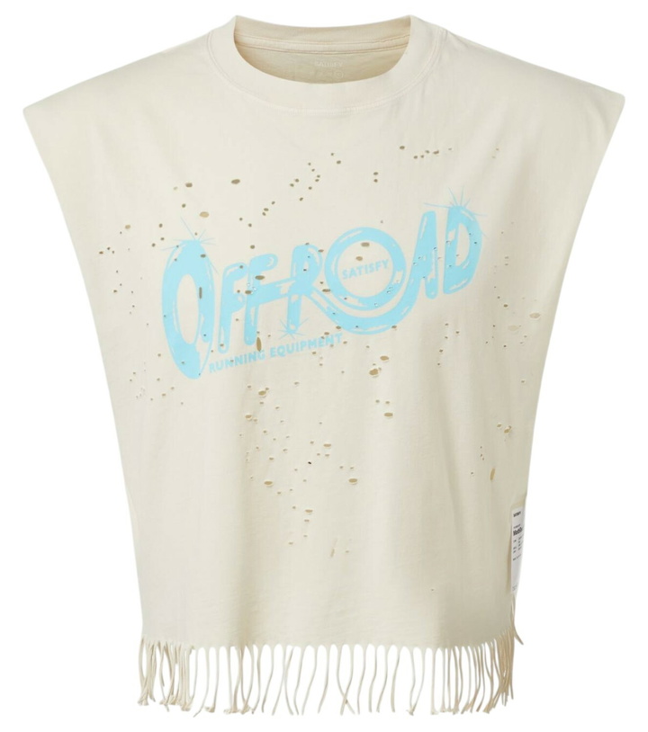 Photo: Satisfy MothTech fringed cotton jersey top