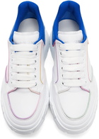 Alexander McQueen White & Blue Court Sneakers