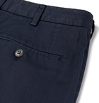 Brioni - Slim-Fit Stretch-Cotton Twill Trousers - Blue