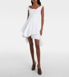 McQueen Ruffled cotton minidress
