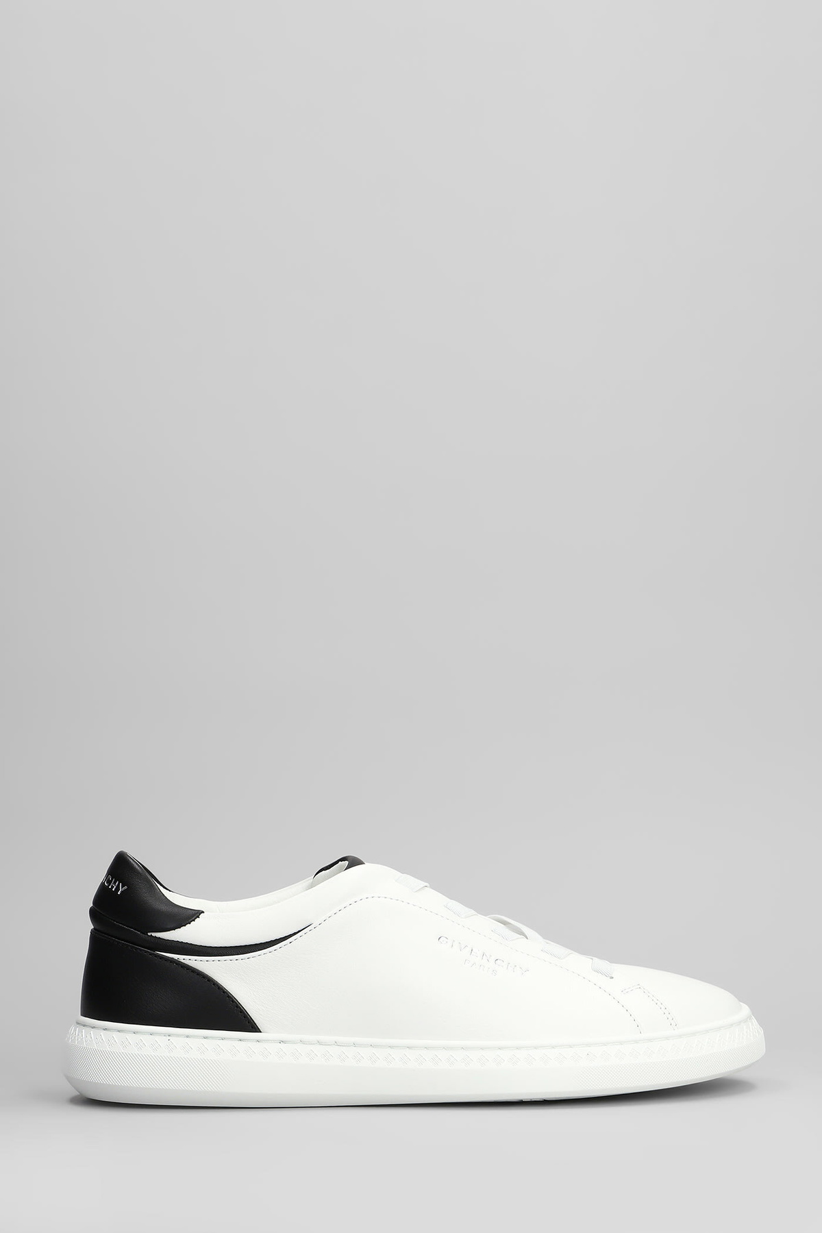 スニーカー GIVENCHY WHITE LEATHER G SET SNEAKERS GIVENCHY G Set Logo-Stamped Suede-Trimmed Leather Sneakers