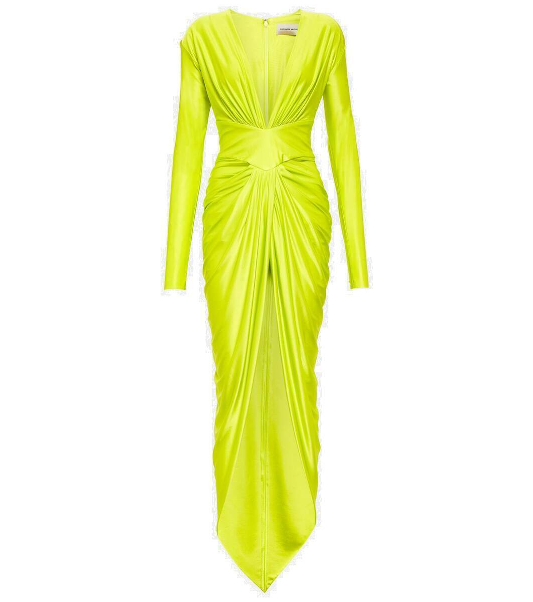 【Alexandre Vauthier】 High-neck draped maxiドレス High-neck draped maxi dress in black - Alexandre Vauthier
