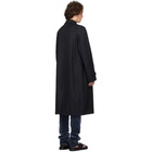 Giorgio Armani Navy Canvas Trench Coat