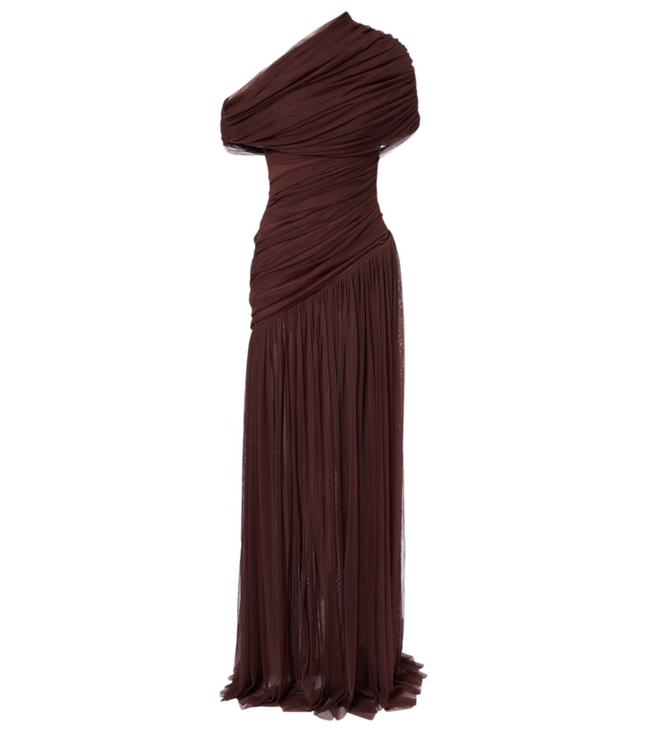 DE LA Vali Foehn Lace Maxi Dress Brown De La Vali