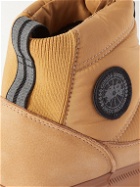 Canada Goose - Crofton Leather-Trimmed Quilted Shell Boots - Brown