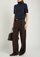 Anine Bing Jackson Roll-neck Cashmere top Dark Blue