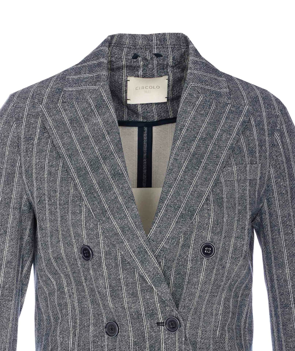 Circolo 1901 Double Breasted Striped Jacket