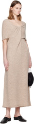 Lauren Manoogian Beige Knot Maxi Dress