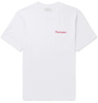 Sandro - Slim-Fit Embroidered Cotton-Jersey T-Shirt - White