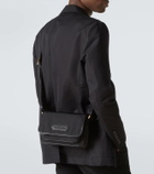 Tom Ford Leather-trimmed messenger bag