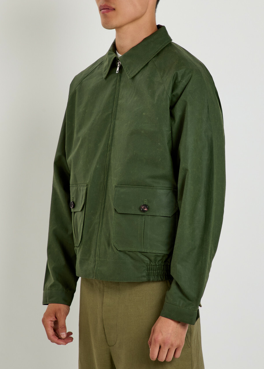 Bode Waxed Cotton Jacket Green
