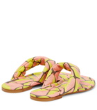 Pucci Printed leather thong sandals
