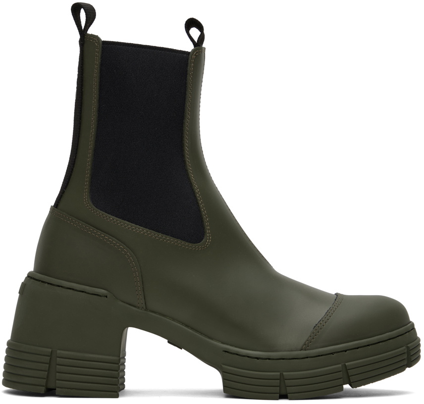 GANNI Khaki City Boots