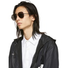 Alexander McQueen Gunmetal Shiny Pilot Sunglasses