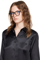 TOM FORD Black Blue Block Square Glasses