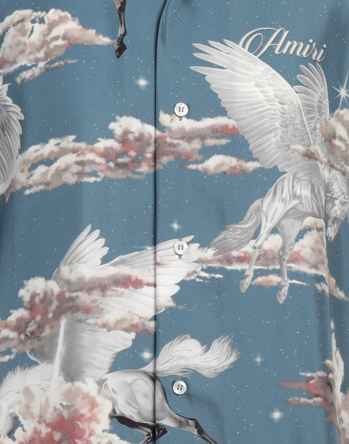 Amiri Mens Shirt in Slate blue