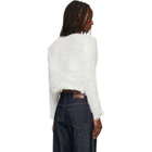ISSEY MIYAKE Off-White Shifted Fuzzy Pleats Cardigan