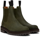 Common Projects Green Kenia Chelsea Boots