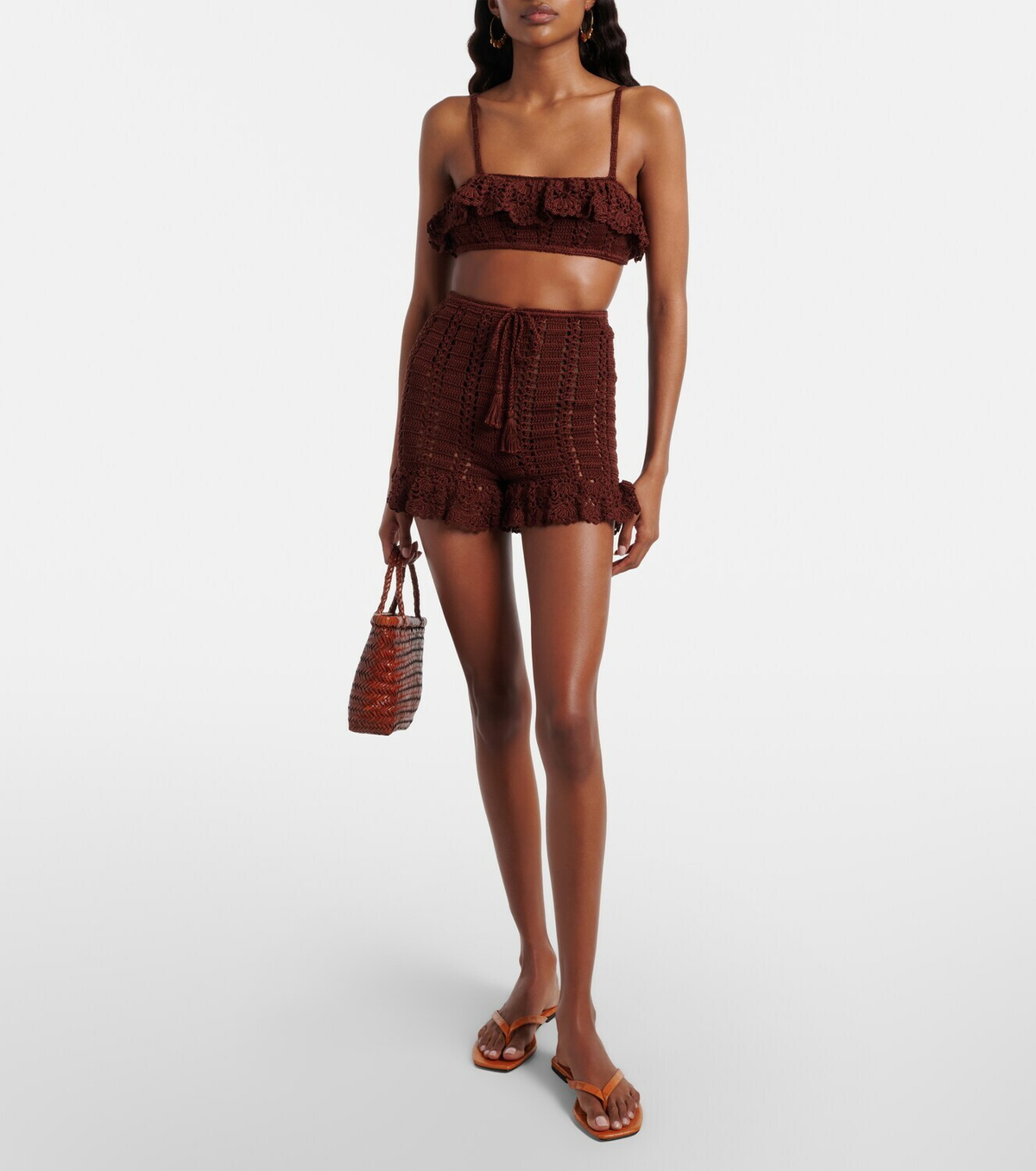 Anna Kosturova Crochet cotton bra top