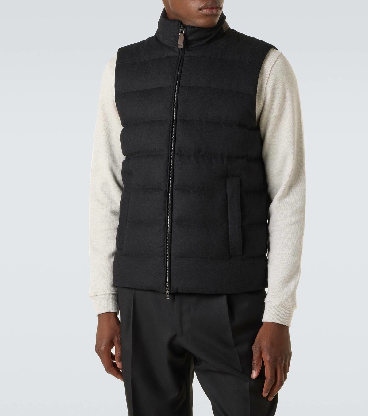 Herno Down-paneled silk and cashmere vest
