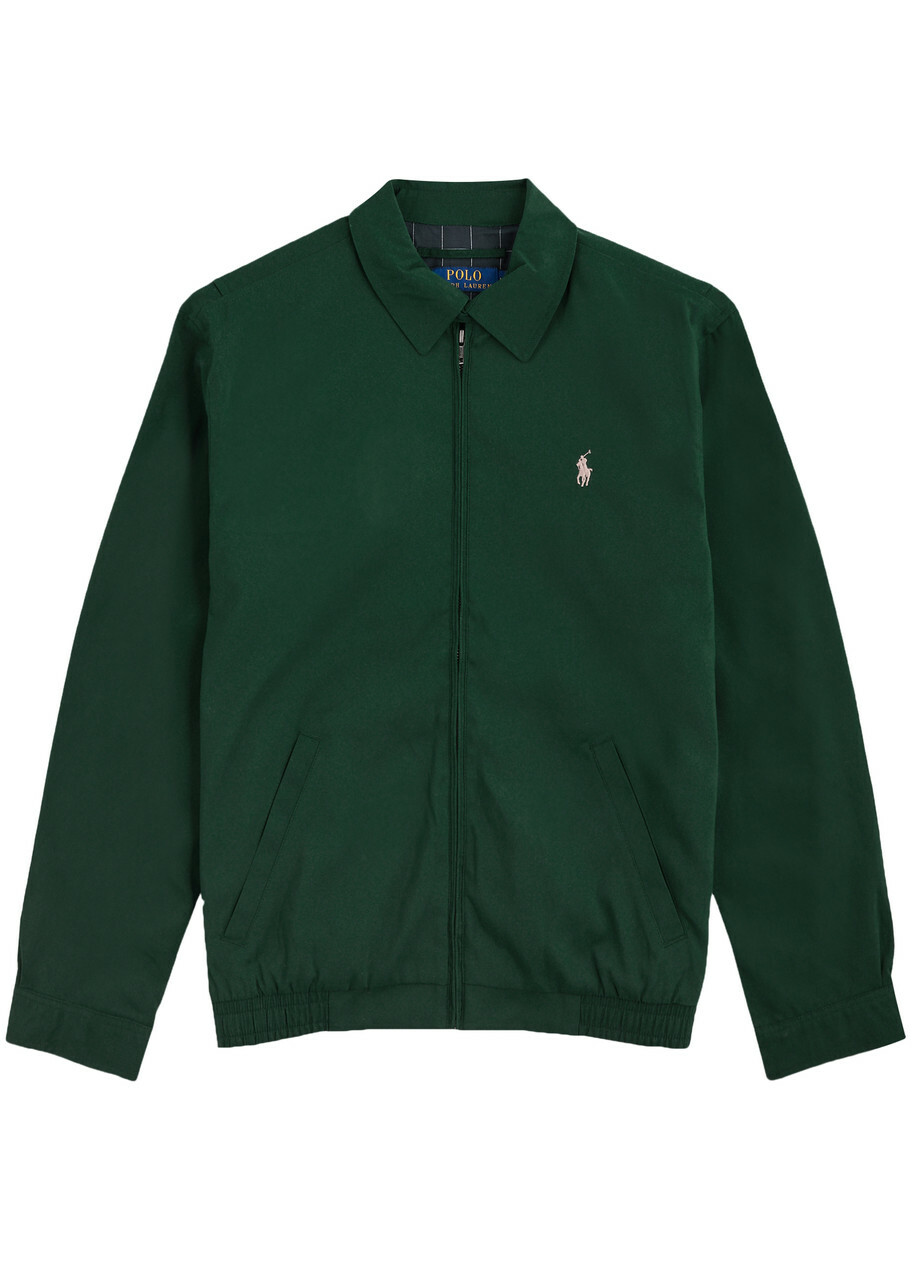 Polo by Ralph Lauren グリーンジャケット Polo Ralph Lauren Logo-embroidered Twill Jacket Green Polo Ralph
