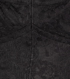 Dolce&Gabbana - Lace-trimmed jacquard bustier