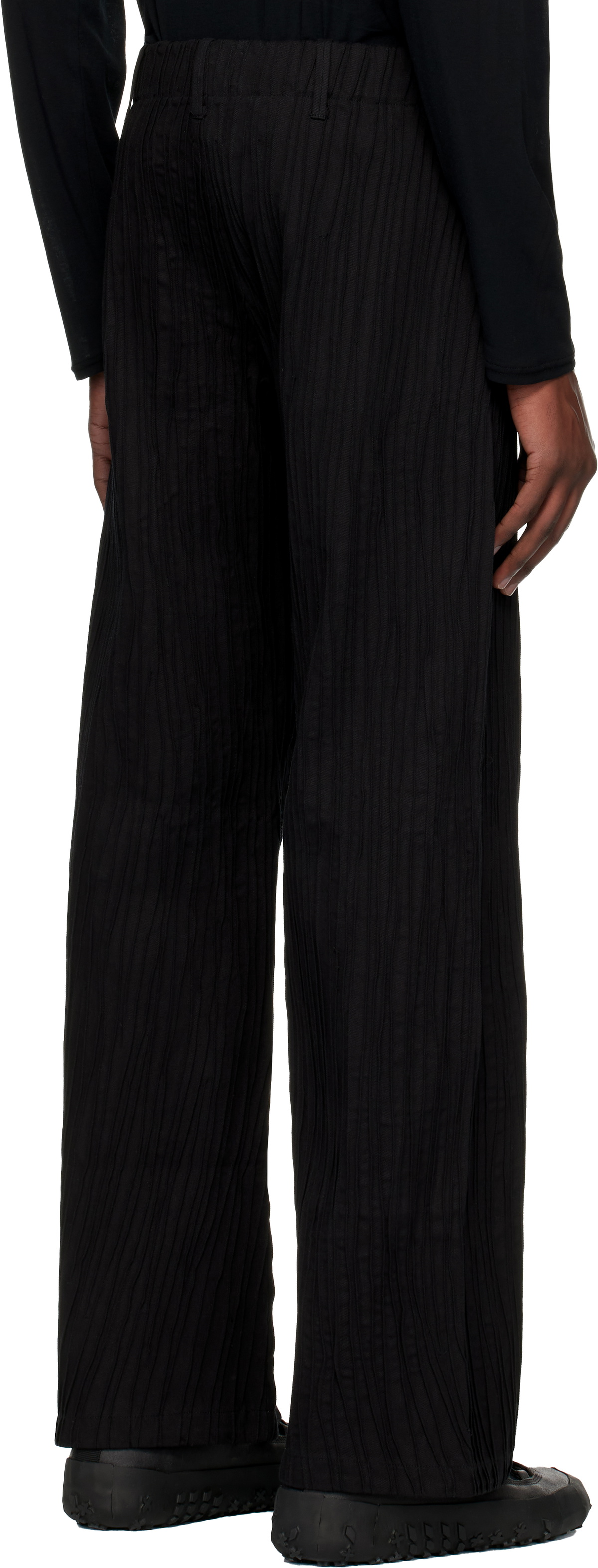 Tondolo Black Gilled Trousers