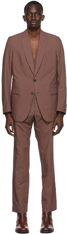 Photo: Dries Van Noten Brown Seersucker Suit