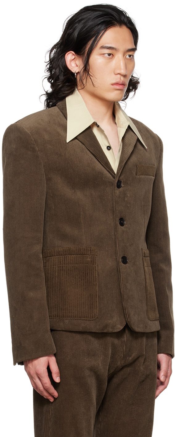 DRAE SSENSE Exclusive Brown Single-Breasted Blazer