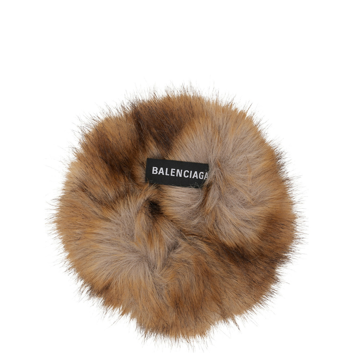 Balenciaga Beige Holli Faux Fur Scrunchie