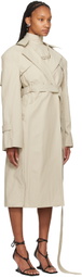 SRVC Beige Oren Trench Coat & Tank Top Set