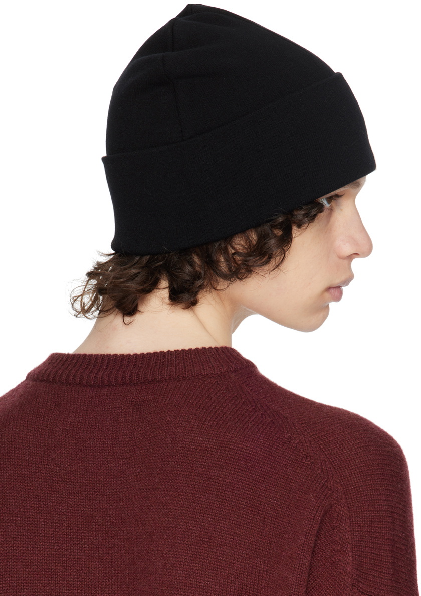 Isabel Benenato Black Patch Beanie