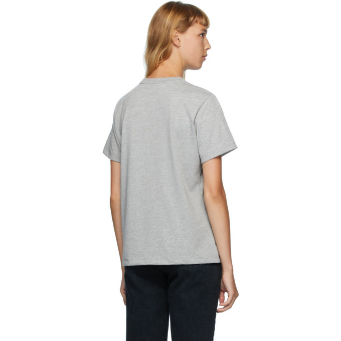 GANNI Grey Lets Grow Wild Graphic T-Shirt GANNI