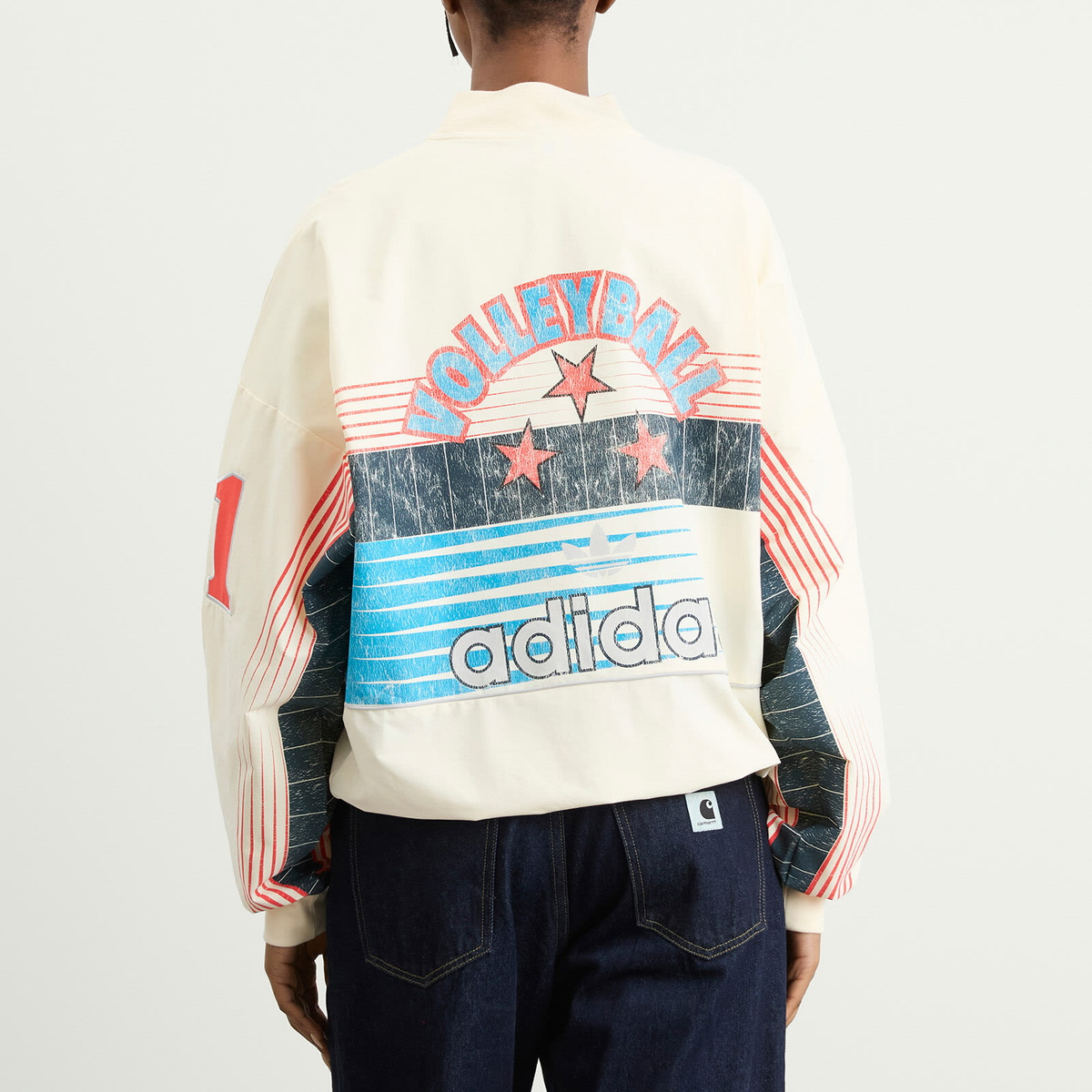 Adidas Women's Archive Summersport Sweatshirt in Cream White
