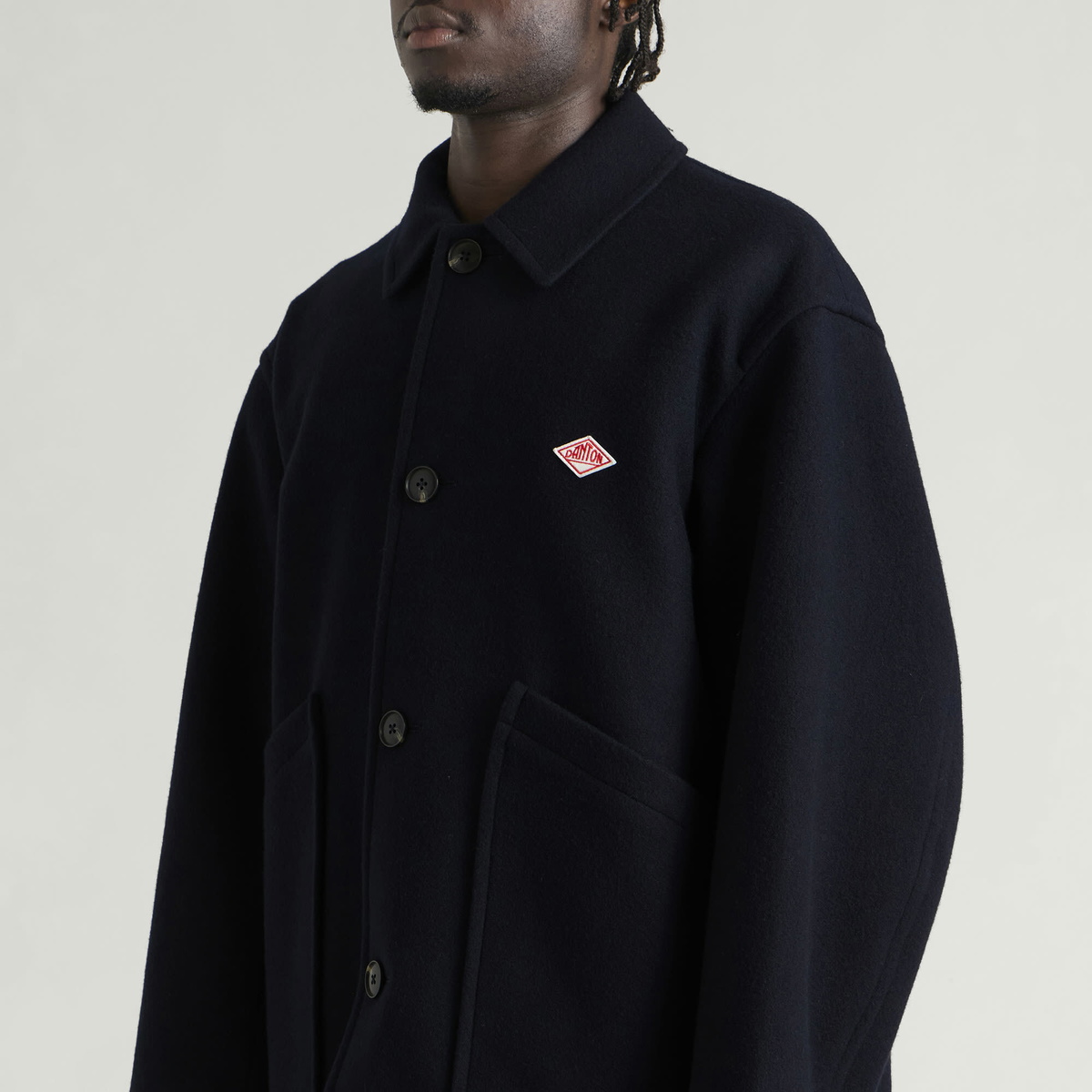 Danton Men's Melton Wool Jacket in Navy