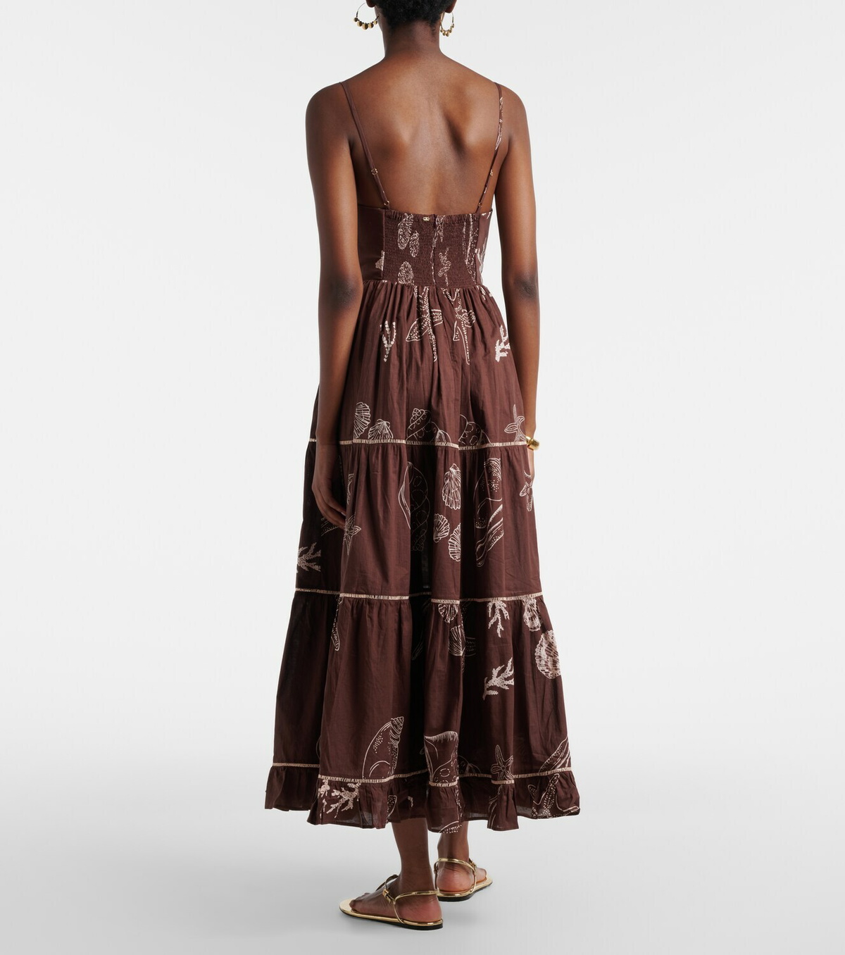 Poupette St Barth Milena printed cotton maxi dress