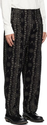 South2 West8 Black Army String Trousers
