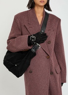 Vivienne Westwood Belt Buckle Suede Gloves Black