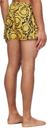 Versace Underwear Yellow & Black Barocco Swim Shorts