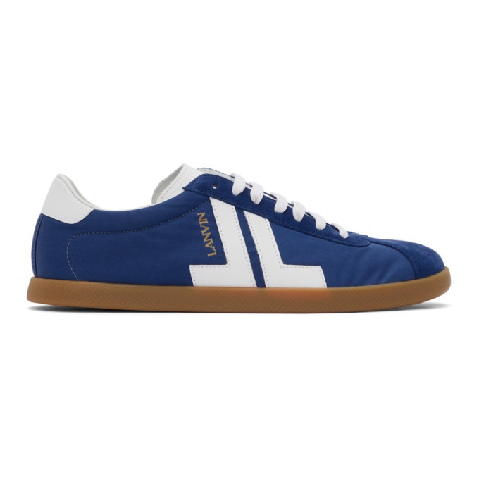 Photo: Lanvin Navy and White Canvas Glen Sneakers