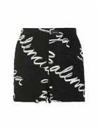 BALENCIAGA - Logo Viscose Pajama Shorts