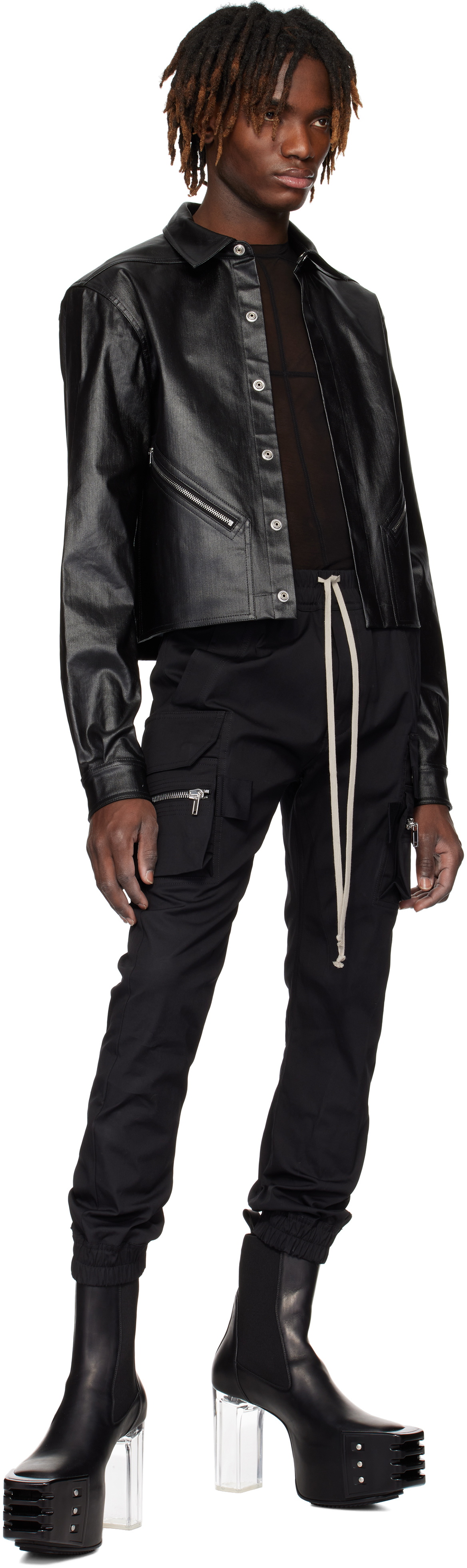 Rick Owens Black Hollywood Tour Alice Denim Jacket Rick Owens
