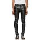 April77 Black Faux-Leather Joey Lezzer Jeans